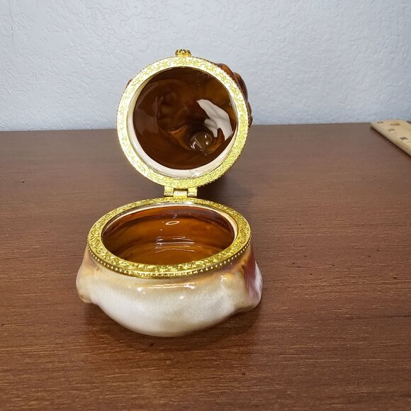 Porcelain Snowman Hinged Trinket Box / Christmas / Gift - Picture 7 of 7